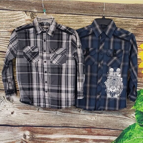 NWT SK Apparel set of two long Sleeve boys shirts - Picture 1 of 8